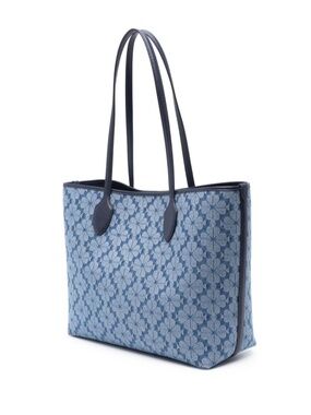 Kate Spade Flower Jacquard Denim Bleecker Large Tote